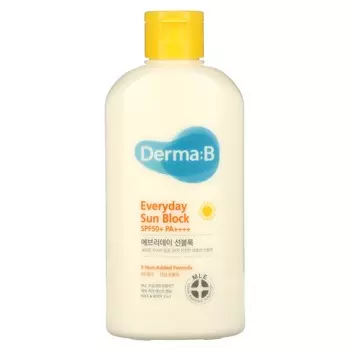 дерма:B, Защита от солнца на каждый день, SPF 50+ PA++++, 200 мл (6,7 жидких унций)