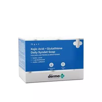 Derma Co Kojic Acid + Glutathione Daily Syndet Brightening Soap с койевой кислотой, L-глутатионом и альфа-арбутином - 75 GX 2