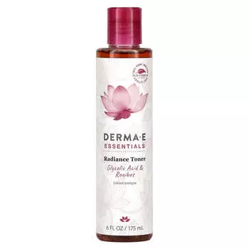 DERMA E, Essential, тоник для сияния кожи, гликолевая кислота и ройбуш, 6 жидких унций (175 мл)