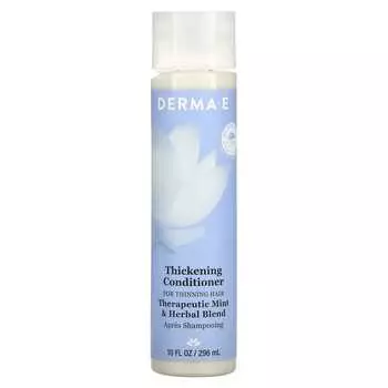 DERMA E, Кондиционер для придания густоты волосам, лечебная мята и травяная смесь, 10 жидких унций (296 мл)