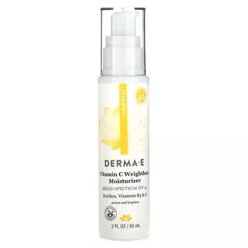 DERMA E, невесомый увлажняющий крем с витамином C, SPF 45, 2 жидких унции (60 мл)