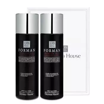 Derma House 2 вида мужской косметики/отбеливание, устранение пятен, устранение морщин, эластичность, 1 набор, 2 вида (тонер + лосьон)