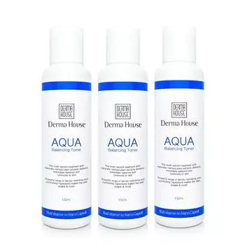 Derma House Aqua Balancing Toner 150 мл x 3 - Увлажнение влажной кожи, увлажнение кожи 3, 3