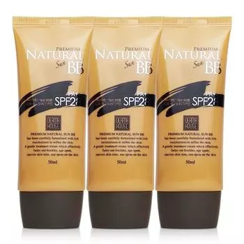 Derma House Natural Sun BB Cream - BB-крем для маскировки недостатков с хорошим покрытием, коррекция тона кожи, 50 мл, 3 шт.