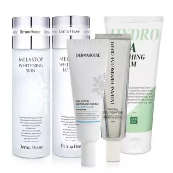 Derma House Special 5 видов (отбеливание кожи + отбеливающий лосьон + отбеливающий крем + успокаивающий крем cica large + крем для глаз)