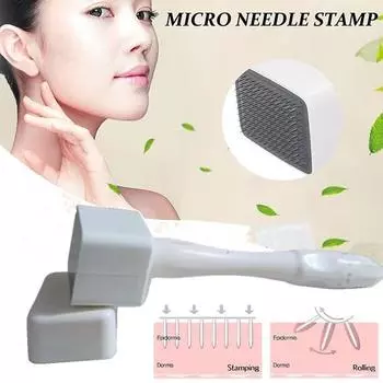 Дерма-штамп из нержавеющей стали 140 регулируемых игл Профессиональная ручка для микронидлинга для женщин и мужчин 1-pack