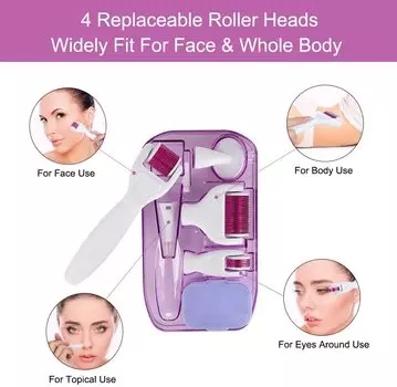 Derma Stamp мезотерапия микрониддл валик 6 в 1 для лица и тела борода дерма валик титан для роста волос мезороллер дермароллер