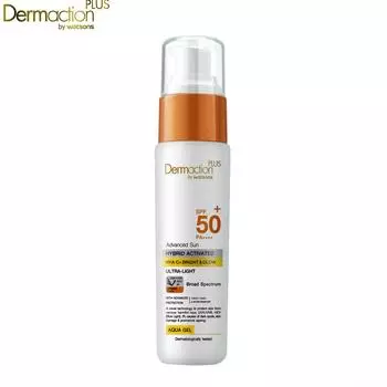 Dermaction Plus By Watsons, Advanced Sun, гибридная активация, Hya C+ Bright Glow, аква-гель, SPF50+ PA++++, 40 мл. 40 ml.