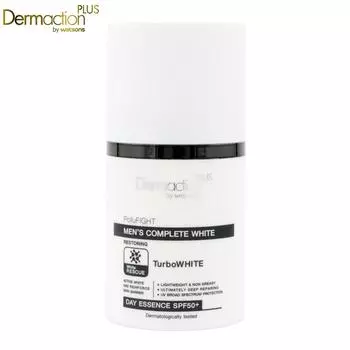 Dermaction Plus от Watsons PolluFIGHT Мужская полная белая восстанавливающая дневная эссенция SPF50+ PA+++ 50 мл. 50 ml.