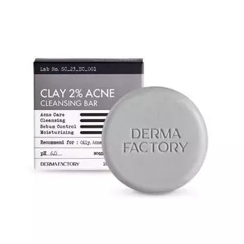 Dermafactory Clay 2% очищающее мыло от прыщей 120 г 1 PCS