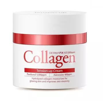 DERMAFIX Real Collagen Tension up Cream 50 мл, Nano-размер коллагена, увлажняющий, корейская косметика, Kbeauty, образец