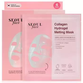 Dermal Seoul Face Hydrogel Mask Collagen 4 упаковки 1 шт.