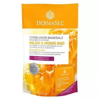 Dermasel Spa Соль для ванн Мертвого моря с молоком и медом 1 шт.