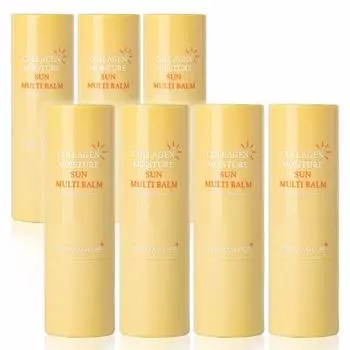 Dermashare Collagen Moisture Sun Multi Balm Moisture UV Protection Sun Stick Multi Balm SPF50+ PA++++, 11g, 7 pieces