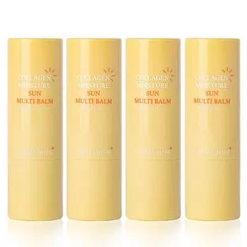Dermashare Collagen Moisture Sun Multibalm Moisture UV Protection Sun Stick Multibalm SPF50+ PA++++, 11g, 4 pieces