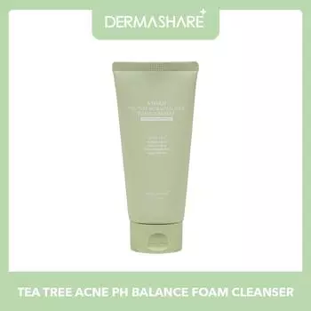 Dermashare Tea Tree Acne pH Balance Foam Cleanser 150 мл, успокаивающий, увлажняющий, корейская косметика, Kbeauty, образец