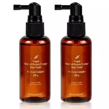 Dermashare Vegan Hair Loss Functional Menthol Frozen Therapy Гипоаллергенный тоник для волос, 80 мл, 2 шт.