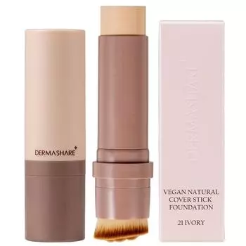 Dermashare Vegan Natural Fit Cover Stick Serum Foundation SPF50+ PA+++ 14 г, 1 шт., нет. 21 слоновая кость