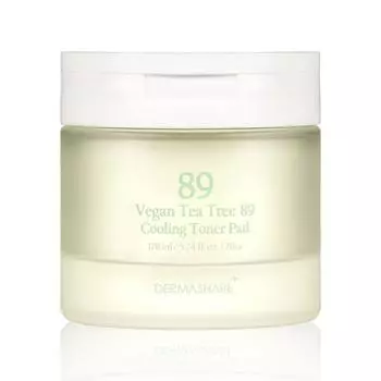 Dermashare Vegan Tea Tree 89 Cooling Toner Pad 70 шт/170 мл, увлажняющий, корейская косметика, Kbeauty, образец