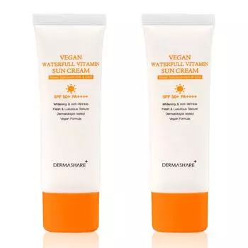 Dermashare Vegan Waterful Vitamin Sun Cream SPF50+ PA++++, 2 шт., 50 мл