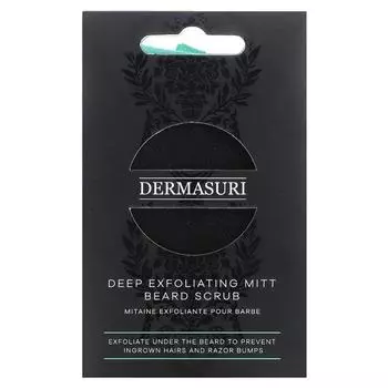 Dermasuri 1x Перчатка для пилинга лица и шеи для мужчин с бородой