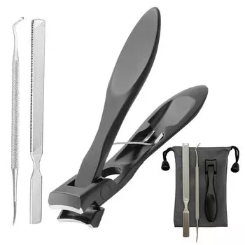Dermatologist supervised TAKES Nail Clipper with Wide Opening Blades for Ingrown Thick Stainless Steel Nail Nail File with Sonde Nails, Nails,