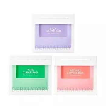 Dermatory CICA Gauze/Retinal Lifting Ampoule/Pro Trouble Pore Clear Pad, Увлажнение, Корейская косметика, Kbeauty, образец CICA Gauze