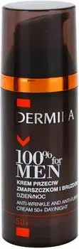 Dermika 100% крем для мужчин против глубоких морщин 50+ TU прозрачный