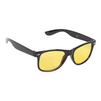 Dervin Black Frame Yellow Lens Men Women Rectangular Sunglasses for Driving/Shooting (Yellow) - Perfect for Any Weather
