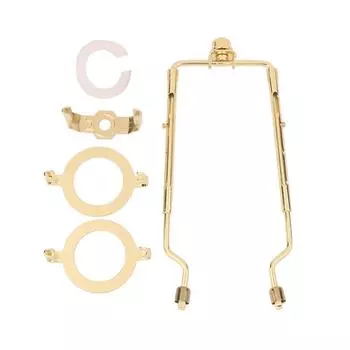 Держатель арфы для абажура E14,E26,E27 Адаптер для основания лампы Регулируемый комплект арфы для лампы Золотая черная роговая рамка Кронштейн для абажура