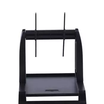 Держатель этикеток для настольного термопринтера. Рулоны 2 в 1 и стопка этикеток, сложенных веером. Доставка чёрный