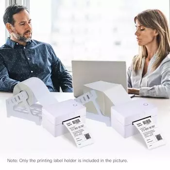 Держатель этикеток для рулонов транспортных этикеток 4x6 и фальцованных этикеток 2 в 1 для настольного компьютера белый