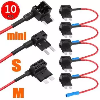 Держатель автомобильного предохранителя Add-a-circuit MINI SMALL MEDIUM TAP Adapter Micro Mini Standard Blade Car Preparator with holder