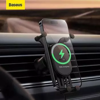 Держатель Baseus Car Mount Pro с беспроводной зарядкой 15 Ватт