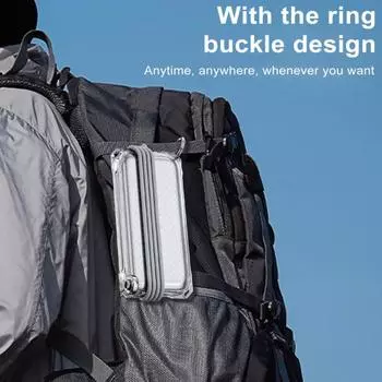 Держатель батареи с плетеным шнуром, держатель шнура питания, кольцевая пряжка, дышащий дизайн серый