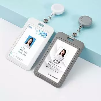 Держатель бейджа для персонала из алюминиевого сплава, безопасный чехол для удостоверения личности, устойчивый к выцветанию рабочий бейдж для сертификатов разрешений на работу B темно-синий