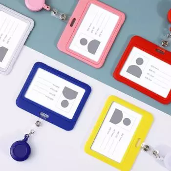 Держатель бейджа для персонала из алюминиевого сплава, безопасный чехол для удостоверения личности, устойчивый к выцветанию рабочий бейдж для сертификатов разрешений на работу B темно-синий