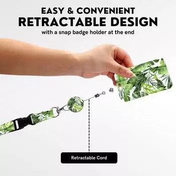 Держатель бейджа с выдвижным зажимом для катушки и ремешком для удостоверения личности для медсестер, учителей, студентов, работников B