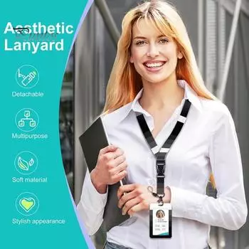 Держатель бейджа, выдвижная катушка с именем, защитный чехол для карт, модный держатель для удостоверений личности с принтом для работы, школы A