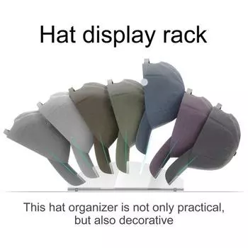 Держатель бейсбольной кепки Большая вместимость Прозрачный противоскользящий Стабильный акриловый Компактный устойчивый к трещинам настольный фургон для хранения шляп Витрина Магазинная кепка прозрачный