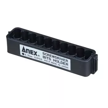 Держатель бит ANEX вмещает 10 штук, черный ABH-10