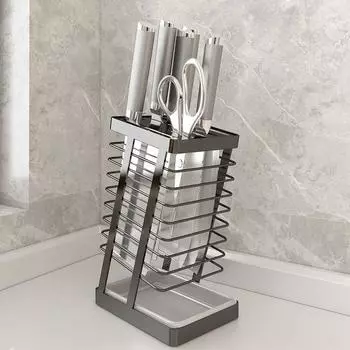 Держатель блока для ножей, ящик для столовых приборов из нержавеющей стали, органайзер, лоток для ножей, полка для посуды, универсальная подставка для ножей, органайзер для хранения на кухне A