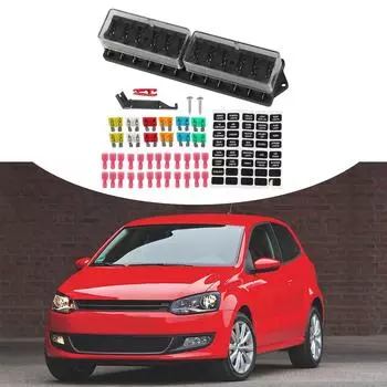 Держатель блока предохранителей 4-12-контактный со стандартной схемой 12 В-32 В для автомобилей, грузовиков, лодок, морских судов 1