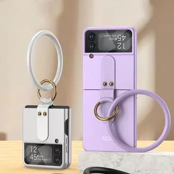 Держатель браслета с защитой от падения, модный чехол для Samsung Galaxy Z Flip 4 5g Flip3 Flip4 Flip5 Flip 3 5 Zflip4 Zflip3, пленка для объектива for samsung z flip 3 чёрный