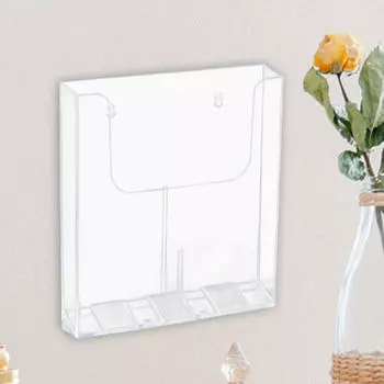 Держатель брошюры настенный буклет дисплей стенд прозрачная литература для офисов 16.4cmx4.2cmx16.7cm