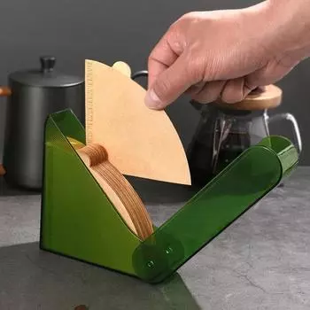 Держатель бумажного фильтра для кофе, подставка для хранения бумажного фильтра для кофе, АБС-крышка, коробка для хранения бумажного фильтра для кофе, кофейные принадлежности зелёный