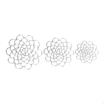 Держатель цветочной композиции Цветочная сетка Фиксированные инструменты Инструмент для организации принадлежностей из нержавеющей стали silver 4 5 6inch