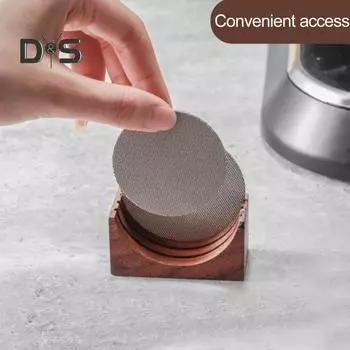 Держатель делителя кофе из орехового дерева, противоскользящий прочный фильтр для приготовления кофе, фильтр для воды, сетчатая подставка 1Grid