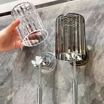 Держатель для электрической зубной щетки на присоске, настенный, без перфорации, унитаз, стоматологическая чаша, набор для стоматологических принадлежностей, подвесная настенная стойка для хранения 3set серебряный/прозрачный