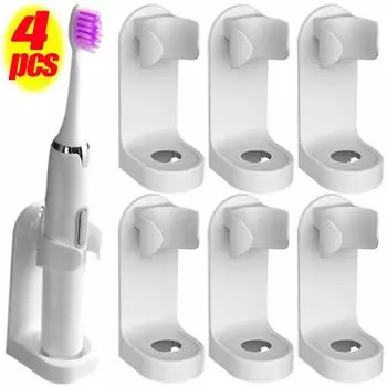 Держатель для электрической зубной щетки, настенный, самоклеящийся, подставка для зубной щетки, экономящий место, органайзер для ванной комнаты, аксессуары About 9.7x4.7cm